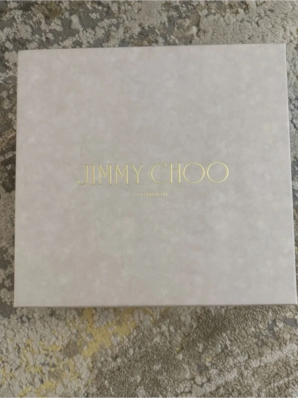 Authentic Empty Jimmy Choo 9x8.5x3.25 Box W/ Paper and 2x Dust Bags